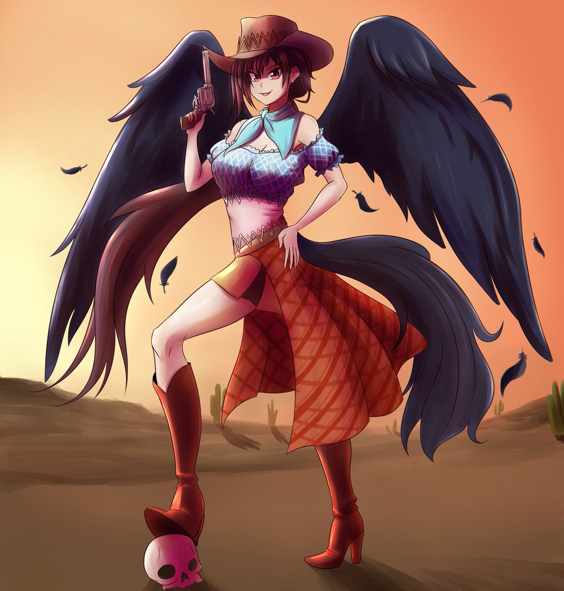 Saki Kurokoma commission for @Arcluz77 #驪駒早鬼 #touhou