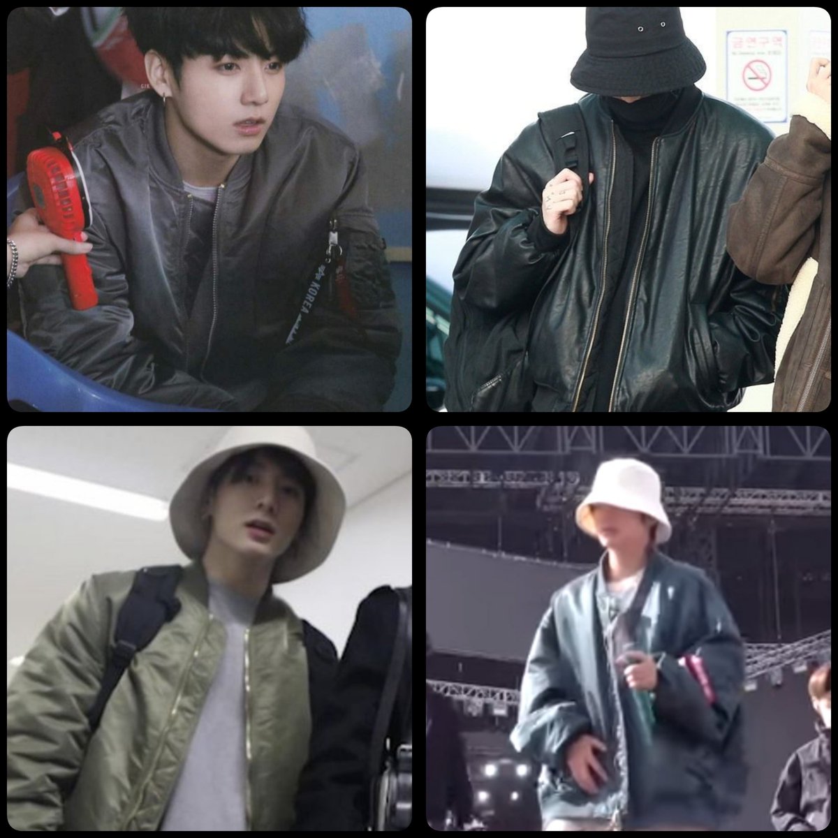 To everyone who's confused, i made it easier... JUNGKOOK loves to buy clothes that comes in set & different colors. COINCIDENTALLY, Taehyung end up wearing one of them.. The hanbok & the bomber jacket