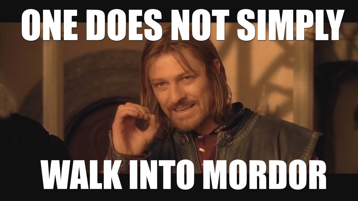 It’s been a long time since I’ve seen this in non-meme form.  #LotR  #FLTFT  #TheLordOfTheRing  #OneDoesNotSimply