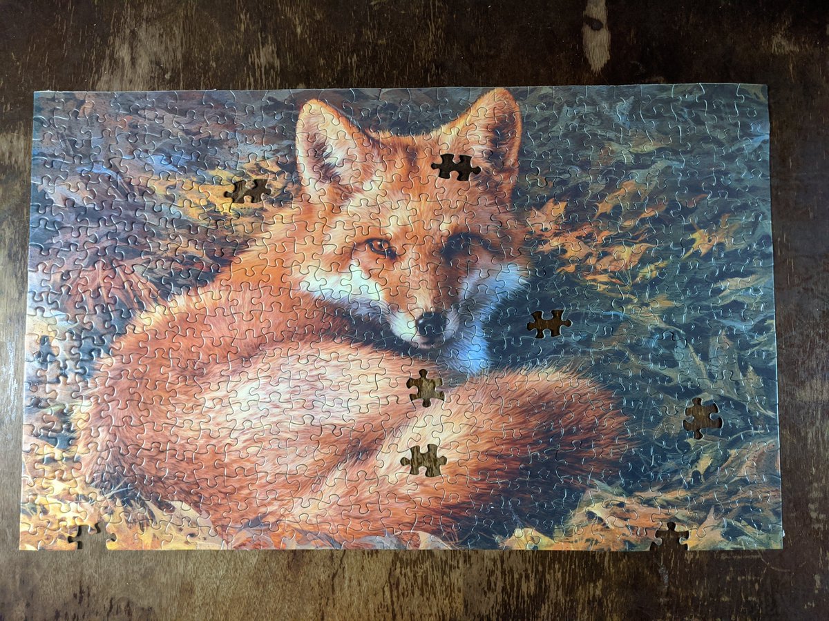 When you're stuck at home, so you finally decide to do those puzzles that're taking up space.

...but the second one is missing pieces. =o