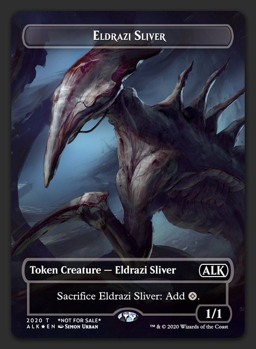 Slivdrazi Monstrosity and Eldrazi Sliver token, from Mystery Booster Playte...