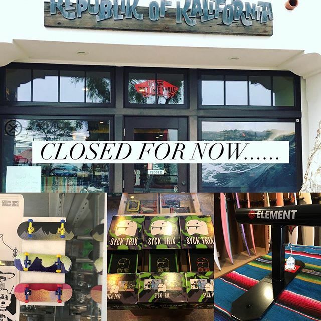 RepublikofKa's tweet photo. We are closed for now. -—- (We are not doing Gift Certificates at this time) -—- With that said if there’s anything that you need just let us know it’s not doing any good just sitting in here. -—- Like the 6ft Element Rail, the fingerboards, and the stix tricks! -—- Contact … https://t.co/WoLrGlYmD0