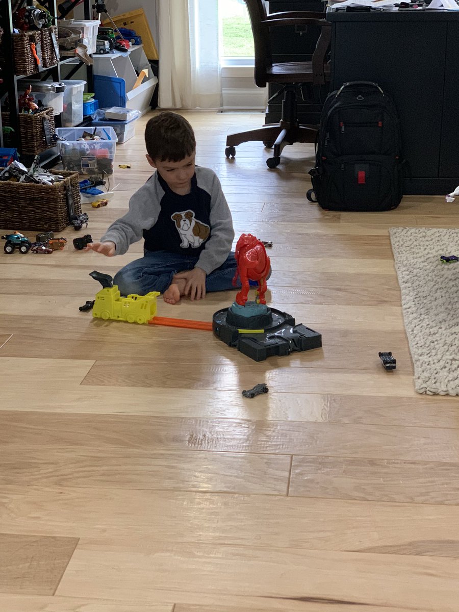 acbwidrig's tweet image. Without @PredsNHL to cheer on, I realized I was aggressively cheering for my son to knock down this Dino.  #substituesports #predslove