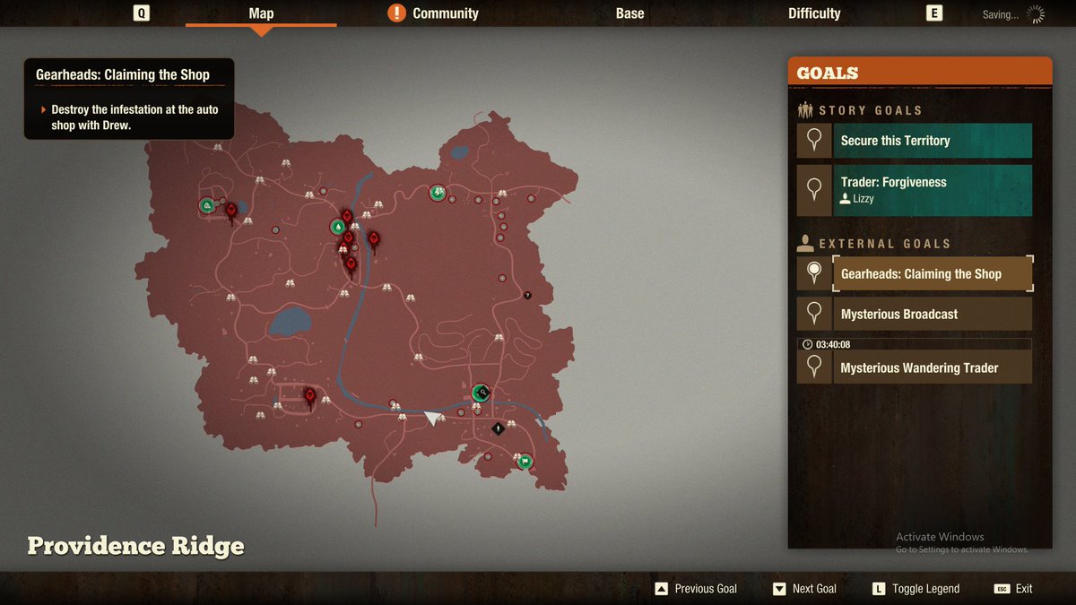 NaoeKyu's tweet photo. @StateOfDecay @undeadlabs Don't know how to recreate this, but reclaiming the Auto Shop mission gives no marker, having cleared 2 infestations with the follower, still no progress. https://t.co/aUbMsPW2K9