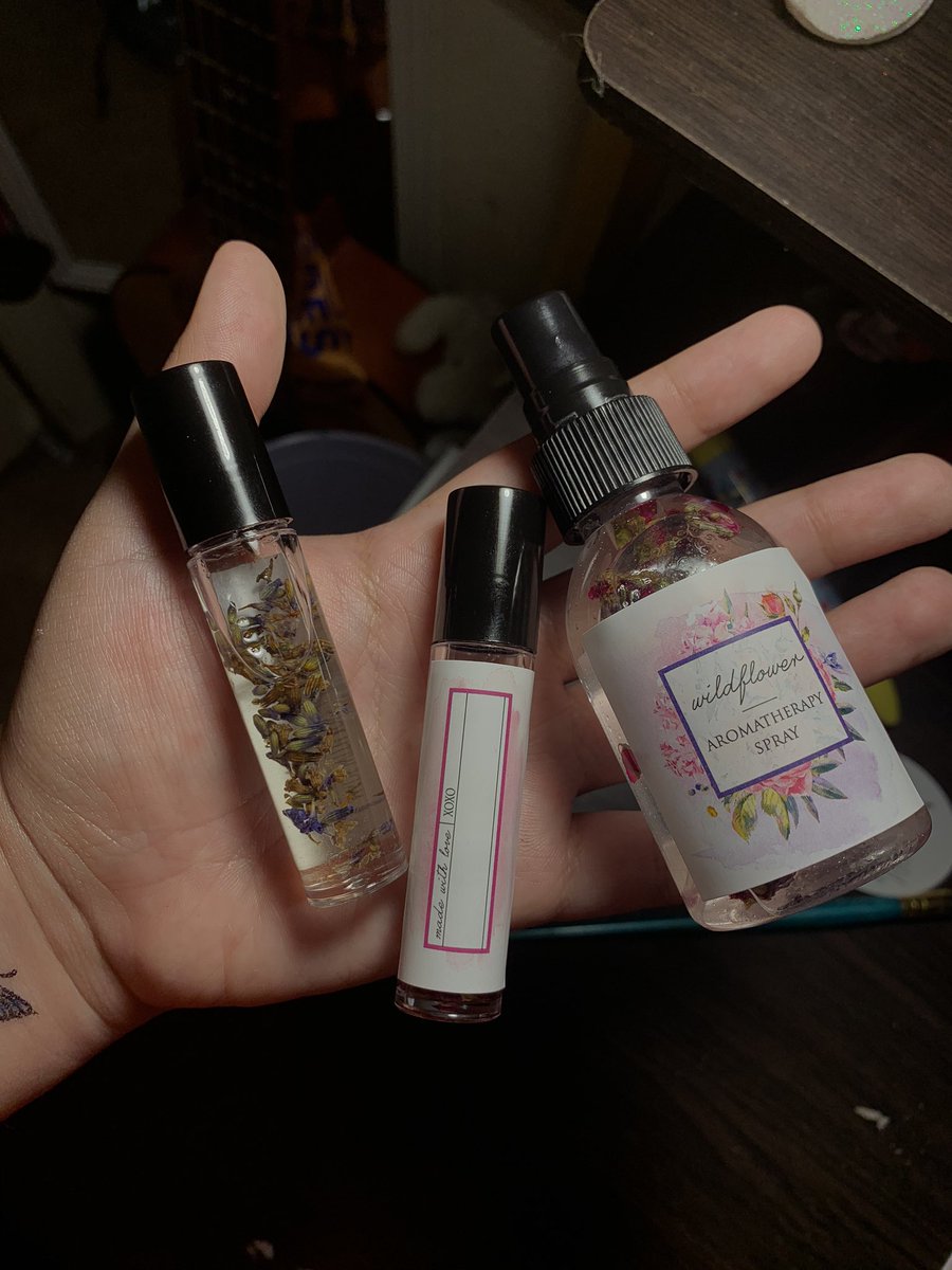 day 13(6) — made some DIY aromatherapy from this kit i got at walmart :D the spray bottle one is my favorite!