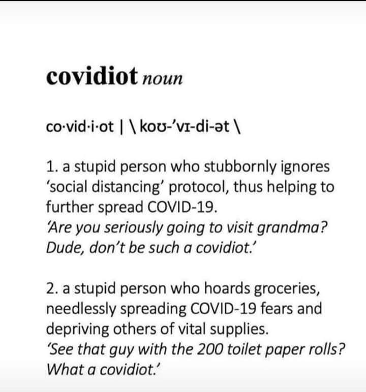 A new word that can be added to the dictionary, hitting multiple birds with one rock. 😂 #Covid_19 #donotbeacovidiot