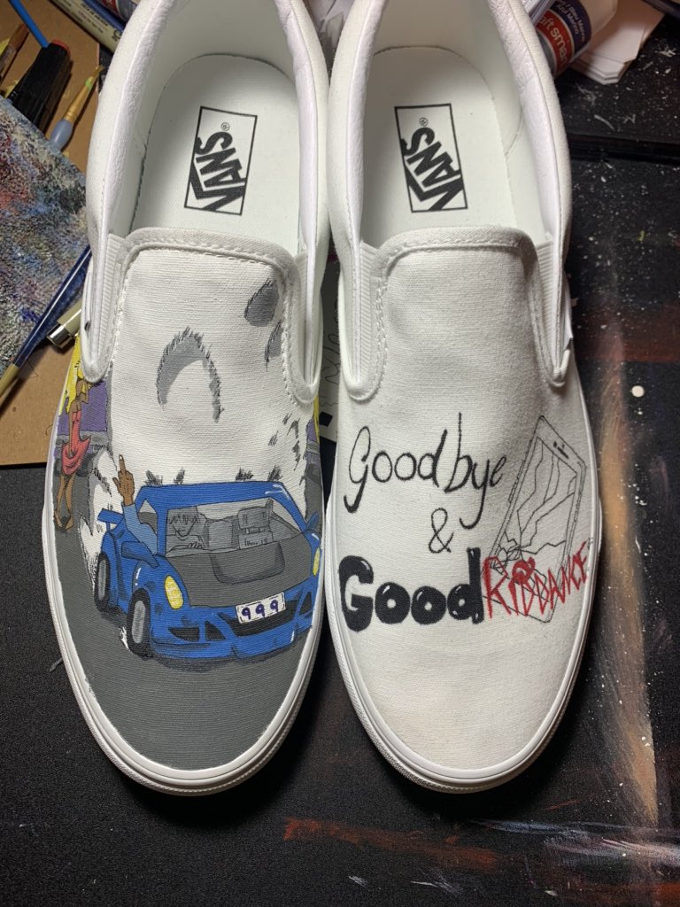 juice wrld painted vans