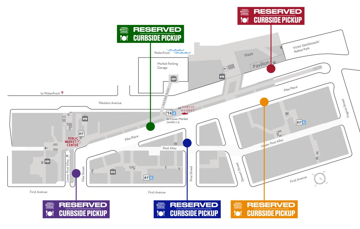 pike_place's tweet image. Check it out! We’ve added curbside parking so you can quickly and safely grab what you need at #PikePlaceMarket.

See who’s offering takeout and curbside pick up 👉 PikePlaceMarket.org/Takeout