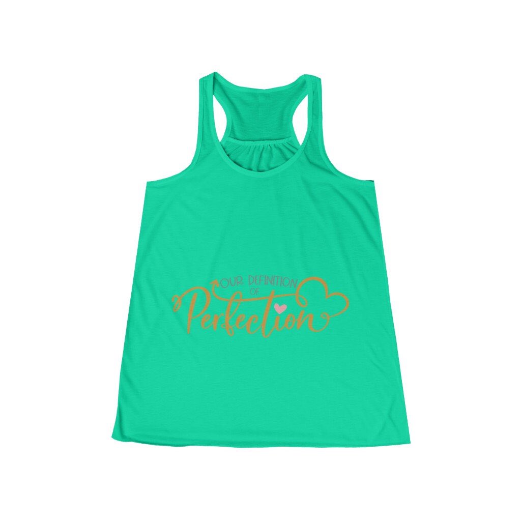Excited to share the latest addition to my #etsy shop: Our Definition of Perfection Women’s  Flowy Racerback Tank #springshirt #womenshirt etsy.me/3beNyoZ