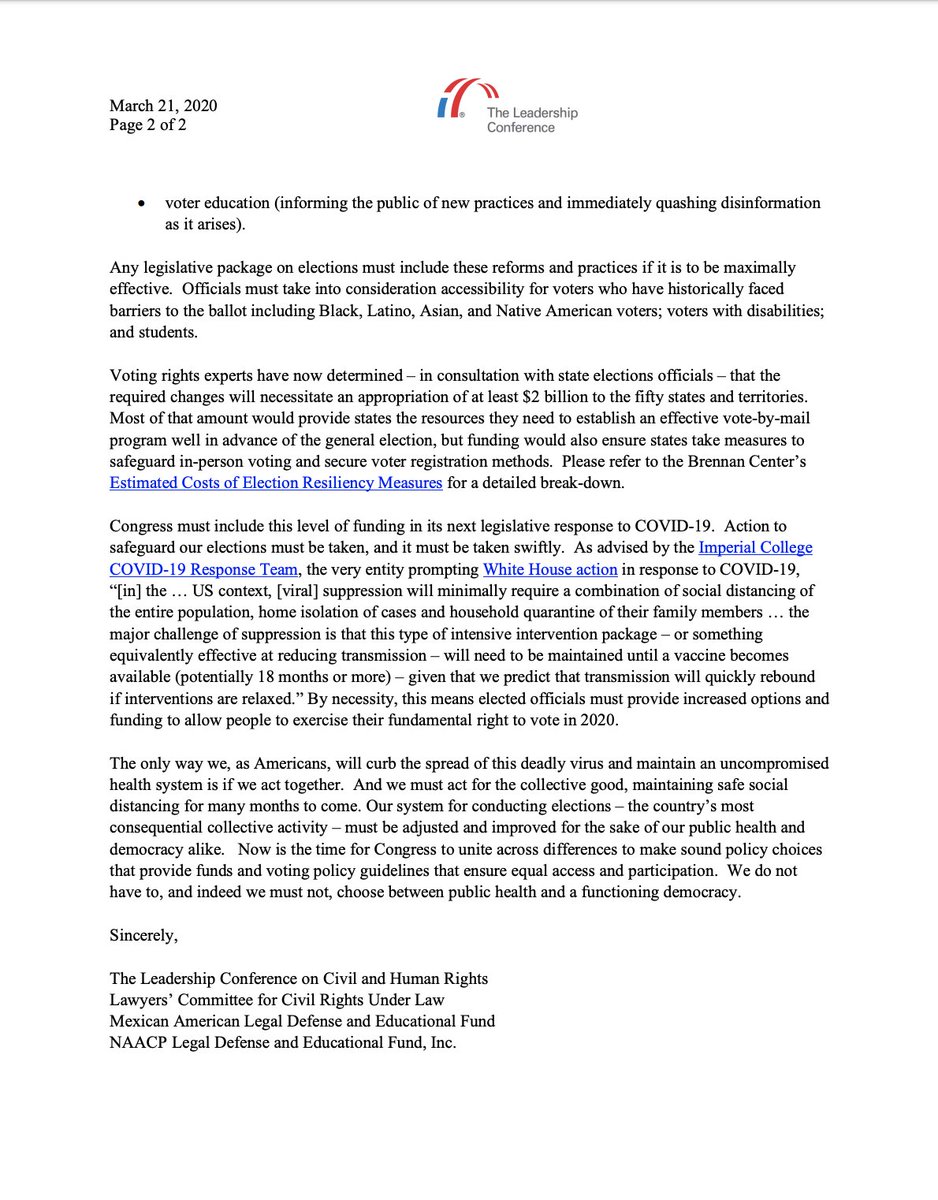 Screenshot of page 2 of our letter. The full text can be read at the link in the original tweet.