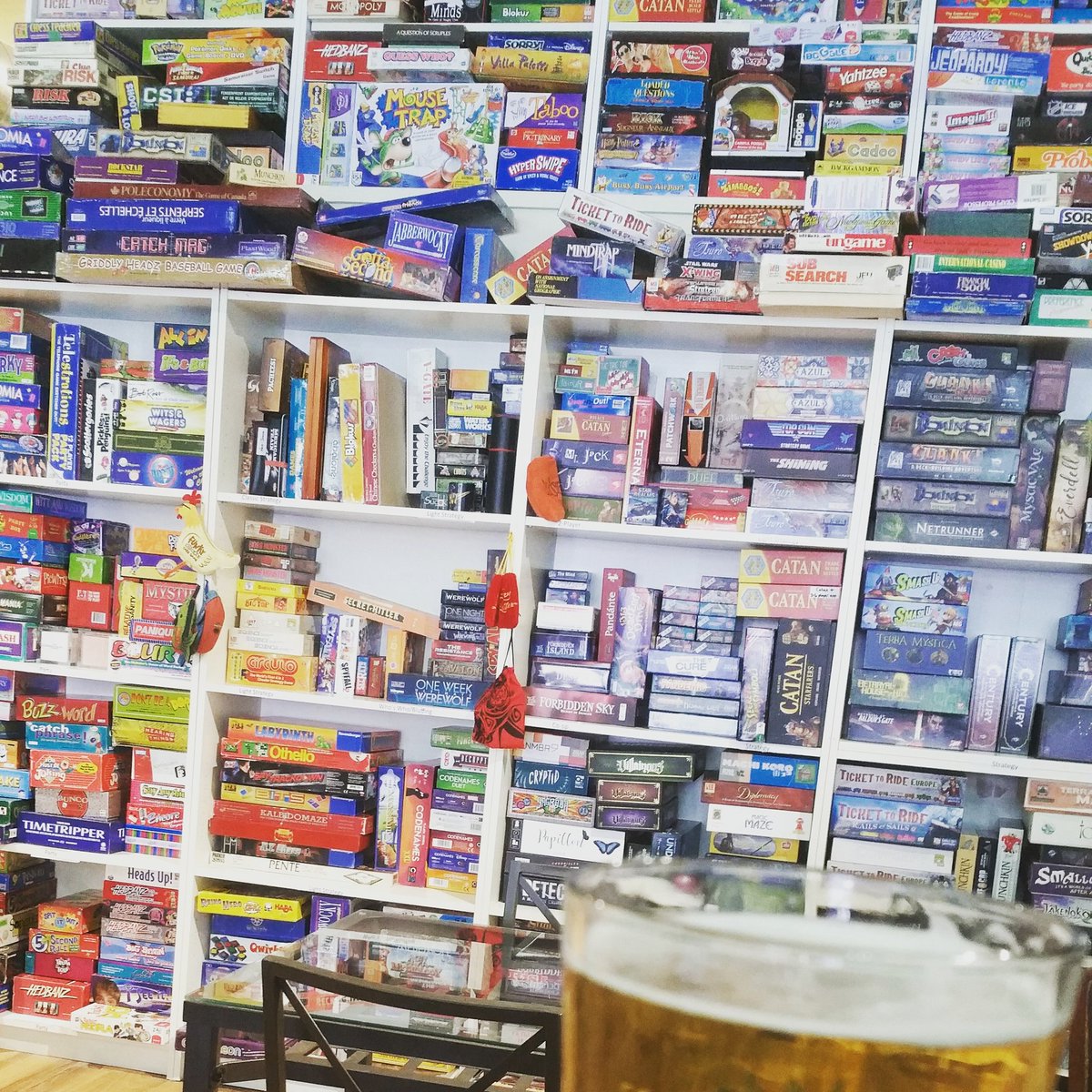 FunnyBonesTO's tweet photo. GAME RENTALS COMING! Working out safety &amp; logistics (while keeping the beer fresh 😆) More innovative ideas coming to help #AddPlayToYourDay. Games sale (15% off) - porch drop, or drive/walk by door pick up, &amp; don't miss Thursday Night Trivia on Facebook live (7:45pm). #PlayOn https://t.co/FmF2AbSrL7