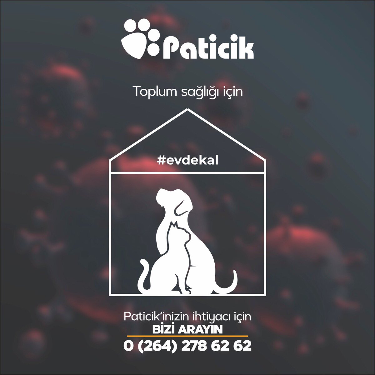 Lütfen evinizde kalın. Pati dostlarımızın ihtiyaçları için bizleri arayın ! #evdekal #Evindekal #vaka947 #YayginTest #65yas #Covid_19 #StayAtHome #evindekalsakarya