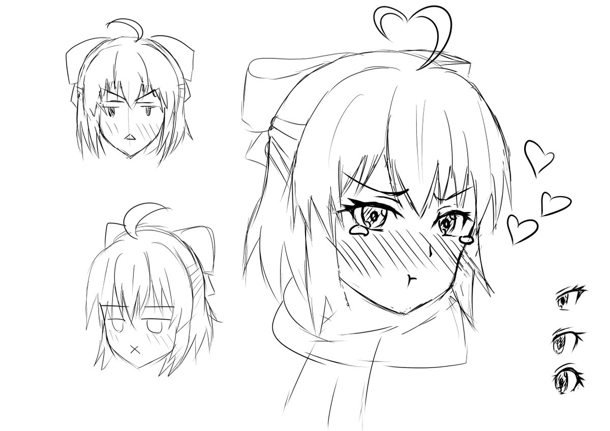 #絵描きさんと繫がりたい 
目の練習に付き合ってくれた沖田さんをまとめ 