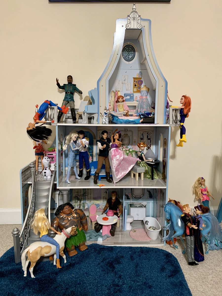 LogulloKathleen's tweet photo. Nightly entertainment... rearranging my daughters dollhouse so she wakes up surprised 😊 https://t.co/o5P8y9UVsJ