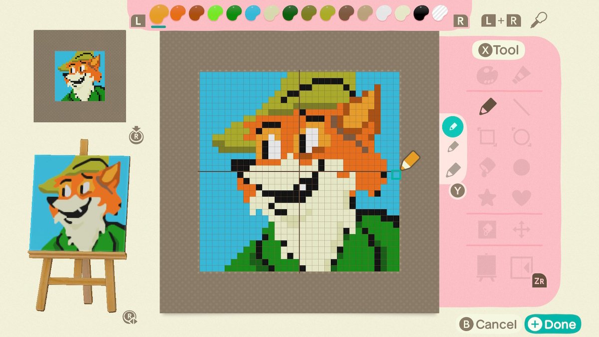 Just finished another pixel art! I'm super loving making these! #ACNH    #AnimalCrossingNewHorizons    #RobinHood