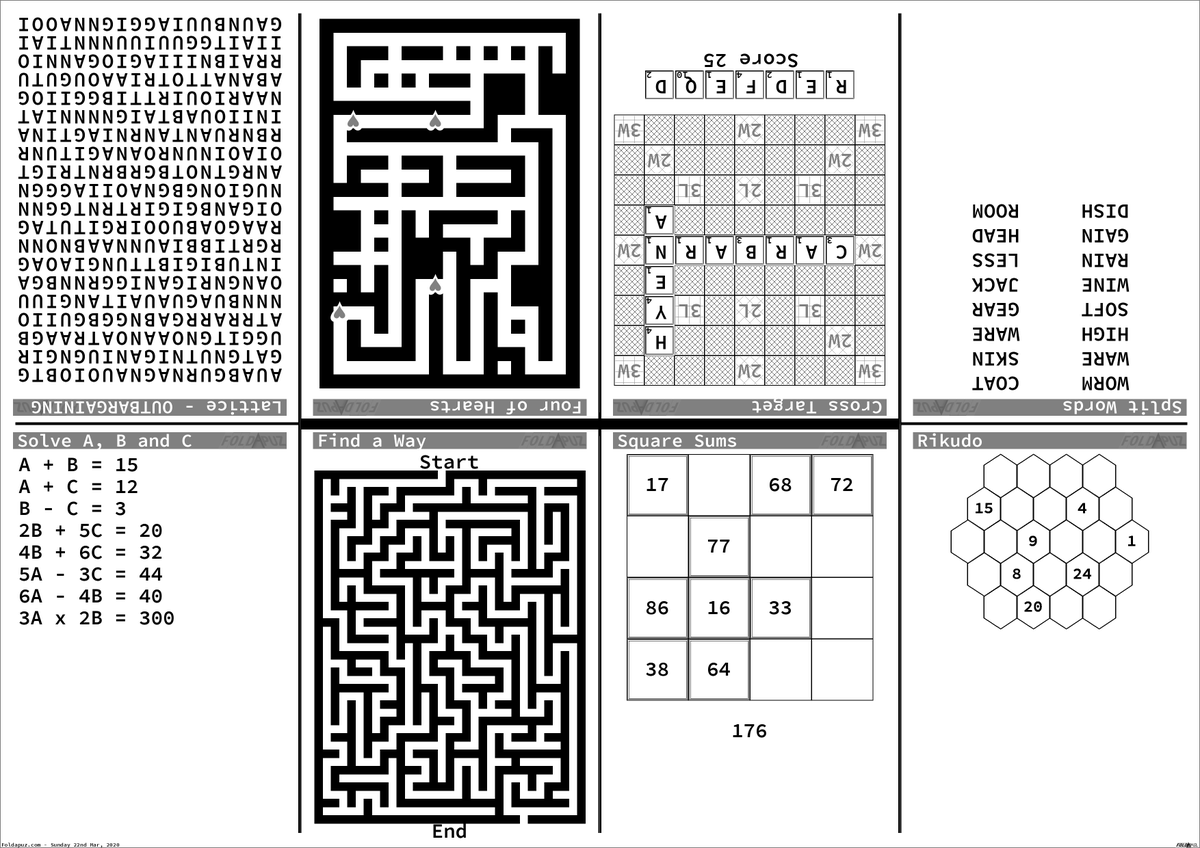 Foldapuz En Twitter Here S Today S Daily Printable Puzzles And Games The Drastic Difference Between Old And New Maze Styles Is Apparent With These Two Mazes Sitting Side By Side Like That I