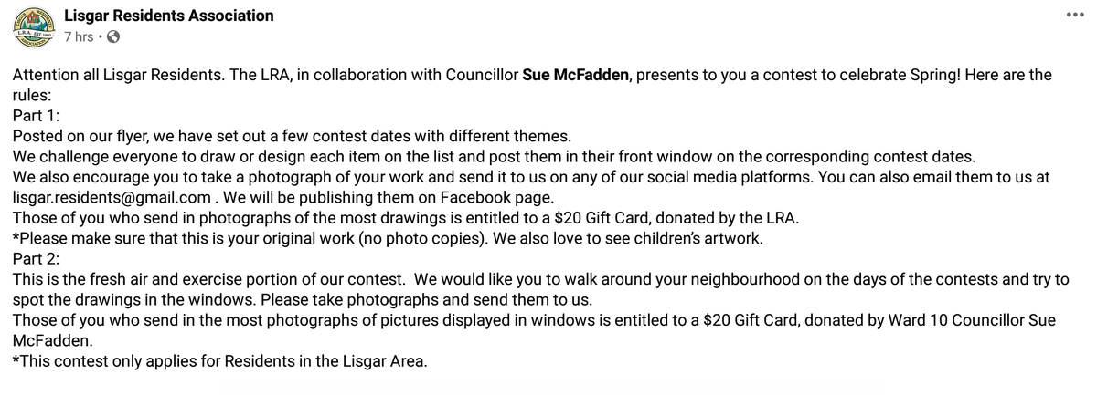 Lisgar Residents' Association tweet media