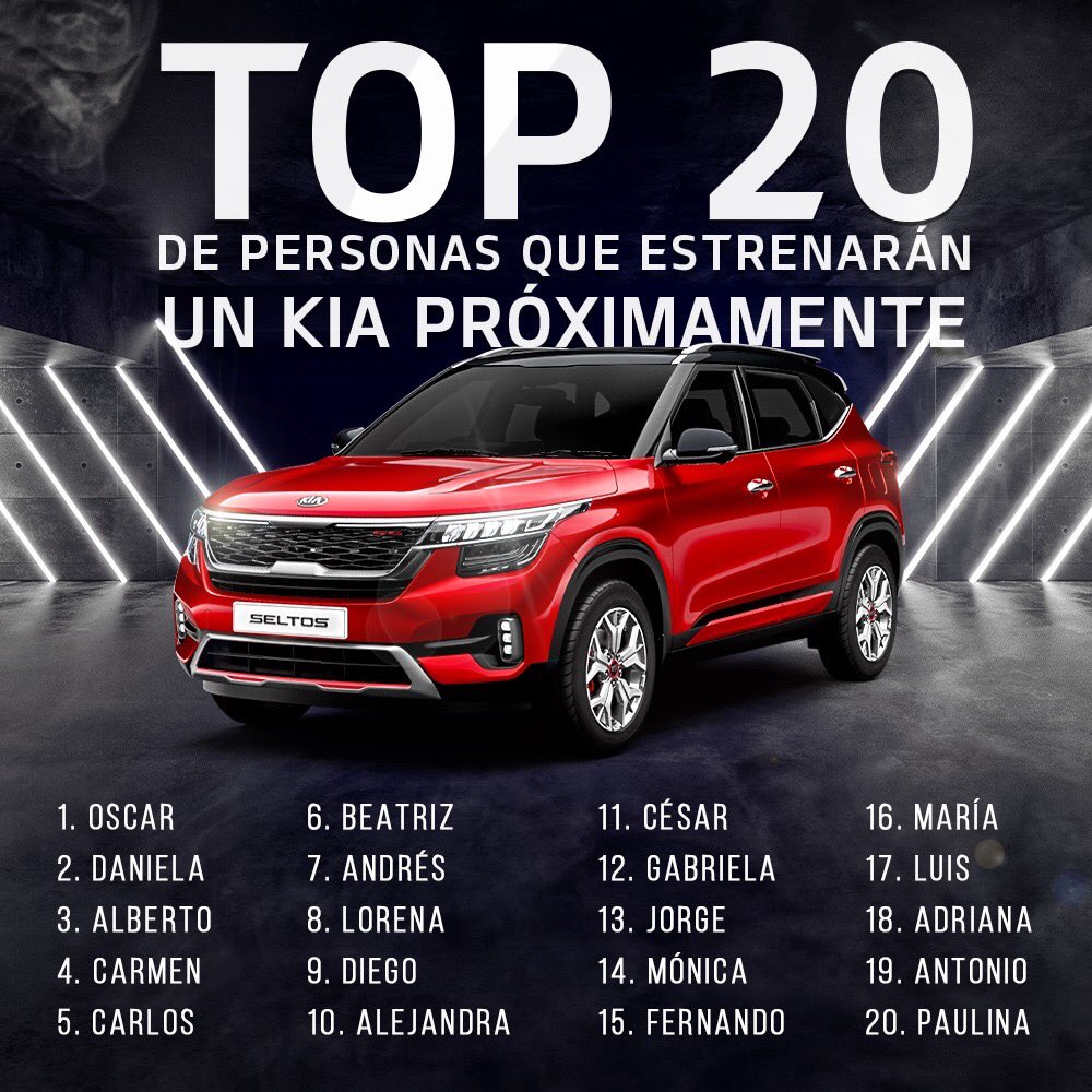 Comenta un 🚗 si tu nombre aparece en la lista. 😉👇