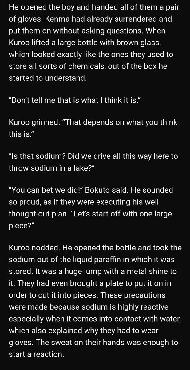 Principles of chemistry by freckleder https://archiveofourown.org/works/3705697/chapters/8201185-4/4-kuroken-kuroo and kenma have to do a project together-they don't get along at first but they end up being friends-misunderstandings