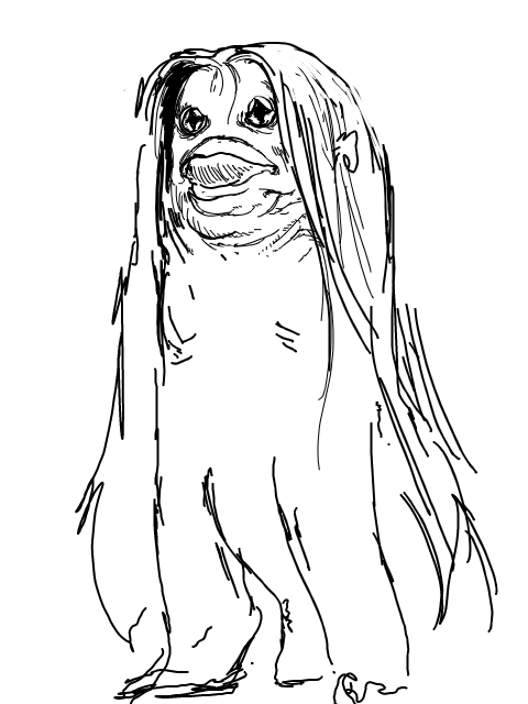 脳痛男 Nottsuo うにょっく Twitter પર 手書きブログに描いた アマビエ の進化 元の絵に似せて線画 フィニッシュ おとなしいな アクションさせようとリメイク フィニッシュ あれ 触手だしメタルバンドみたいだし