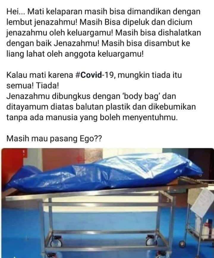 Bukan untuk menakuti, tetapi kita harus peduli mengingatkan satu dengan yg lainnya..
STAY SAFE ALL.. !!!
#tetapdirumahsaja