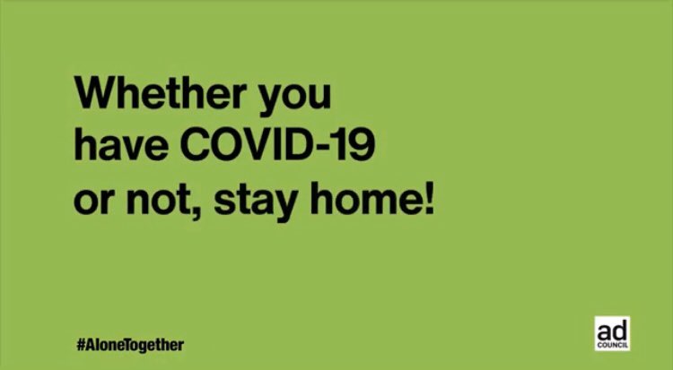 PaulKadak's tweet photo. “Stay home!”: ad running regularly now on TV here in #NewYork and across the #US keeps the message simple. 1 in 4 Americans are now urged to stay home as the number of #US #COVID19 cases rises past 21,000. Latest on #7NEWS. https://t.co/QDDDNR81xt