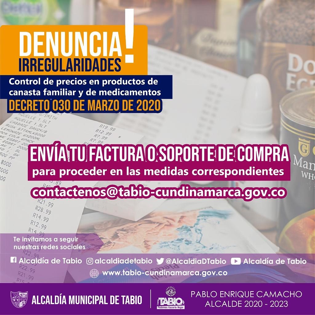 Control de precios de alimentos y medicamentos. ¡Denuncia! 📣
#YoMeQuedoEnCasa 👨‍👩‍👧‍👦