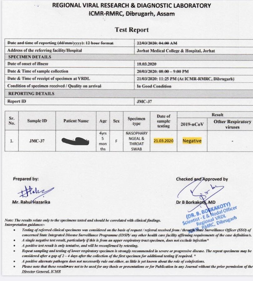 Ani On Twitter Himanta Biswa Sarma Assam Minister The 4 Year Old Child Who Was Suspected Of Covid19 And Tested In Jorhat Medical College And Regional Medical Research Center Dibrugarh Has Been Found Negative