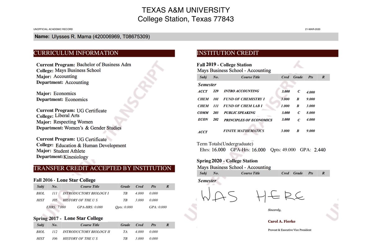 Mugdown's tweet photo. BREAKING: Grades on Transcript to Be Replaced with Handwritten 'Was Here' For Spring 2020 Classes https://t.co/8dUQKuso58