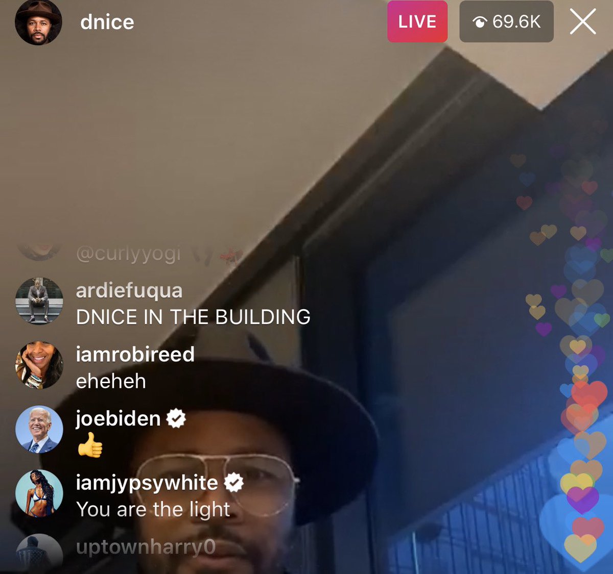 Symone D Sanders On Twitter Joebiden Popped Into Djdnice Instagram Party Tonight To Show A Little Love The Party Is Now Over 100k Strong Congrats D Https T Co 3ljyquowkg