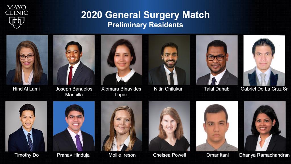 Mayo Clinic Surgical Education (@mayosurged) on Twitter photo Congratulations to our stellar surgical intern class of 2020! Welcome to Mayo Clinic! #Match2020 #SurgMatch #Surgery <a href="/JohnStulakMD/">John Stulak</a> <a href="/marielariveram/">Mariela Rivera, MD</a> <a href="/MayoClinic/">Mayo Clinic</a> Congratulations to our stellar surgical intern class of 2020! Welcome to Mayo Clinic! #Match2020 #SurgMatch #Surgery <a href="/JohnStulakMD/">John Stulak</a> <a href="/marielariveram/">Mariela Rivera, MD</a> <a href="/MayoClinic/">Mayo Clinic</a>
