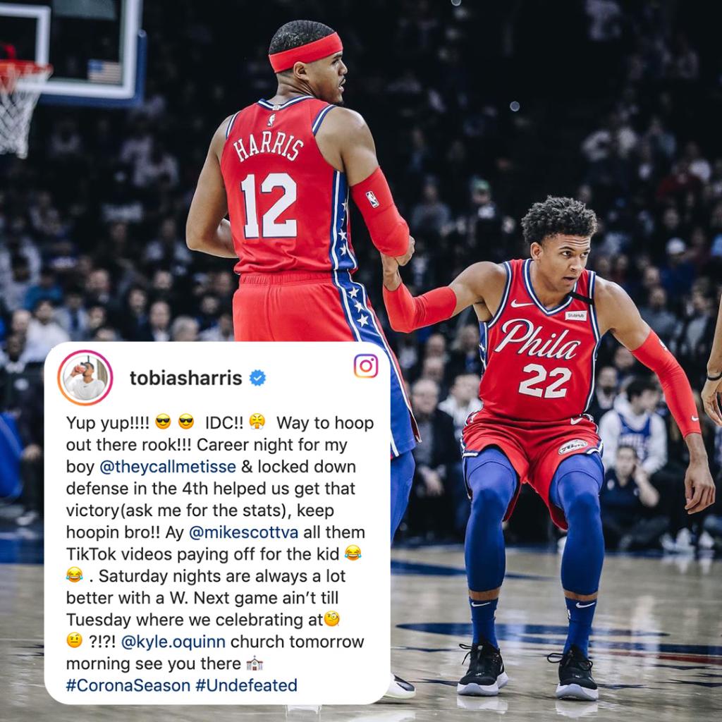 espn's tweet image. The NBA season is suspended, but don't tell that to @tobias31 😂