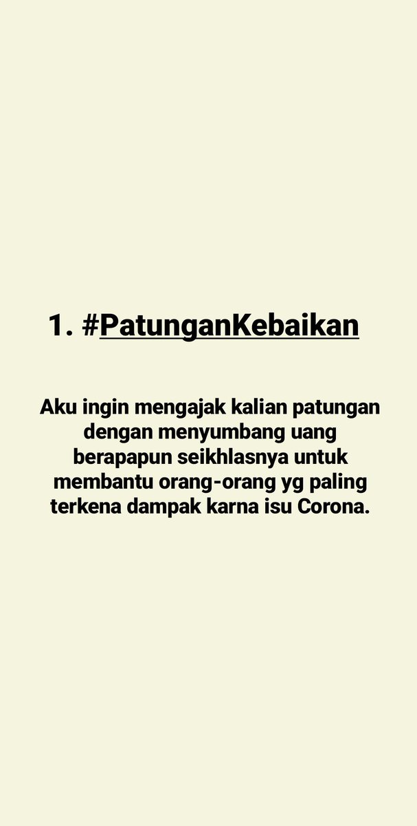 1. #PatunganKebaikan
