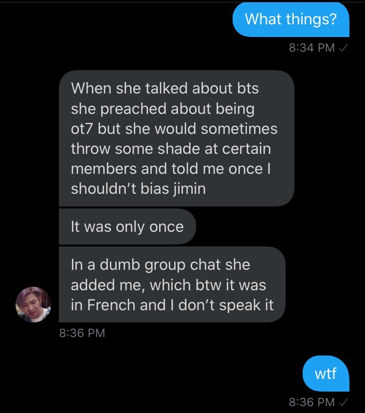 Telling someone not to bias Jimin doesn’t sound OT7 at all 