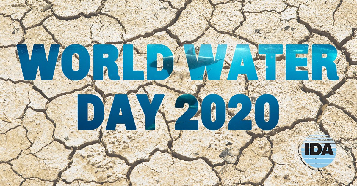 idra_water's tweet photo. The focus of #WorldWaterDay2020 is on water &amp; climate change and how the two are inextricably linked. IDA advocates the development and use of #desalination &amp; advanced #watertreatment solutions to lower costs, reduce energy requirements, and ensure environmental responsibility. https://t.co/Ei1mCNhoWH