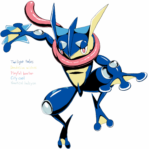 توییتر ミジンコ در توییتر 500色色鉛筆から5色 白黒でゲッコウガ描きました 改めて見ると 相当舌長いね T Co Jn5jn49ypj