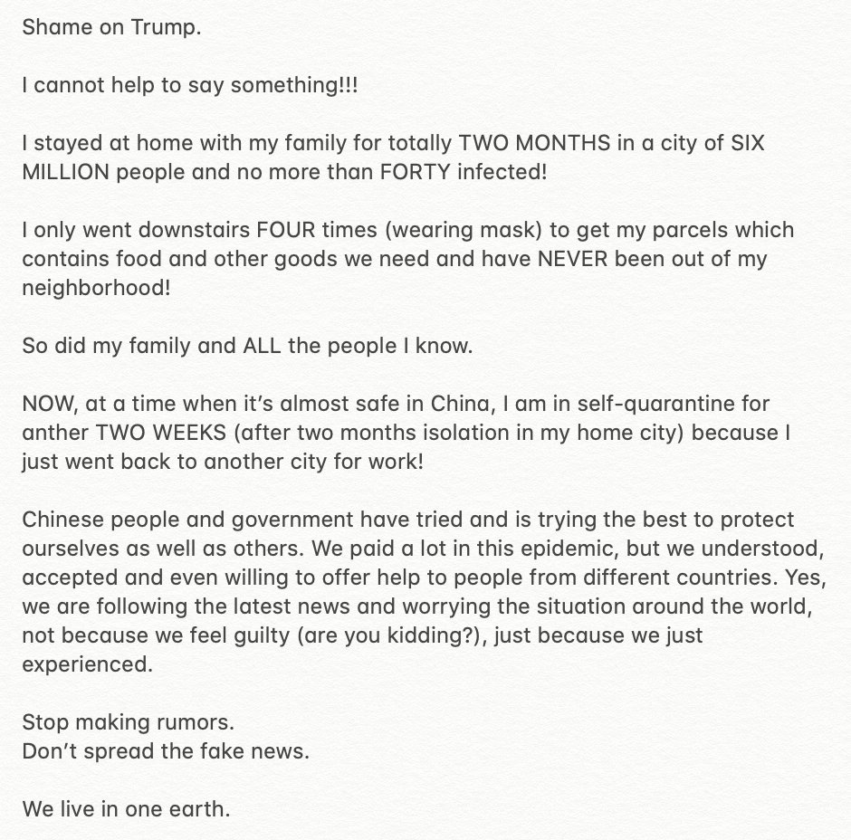 lyffrances's tweet image. Shame on Trump. #CoronavirusNewYork 
I cannot help to say something!!! #coronavirus