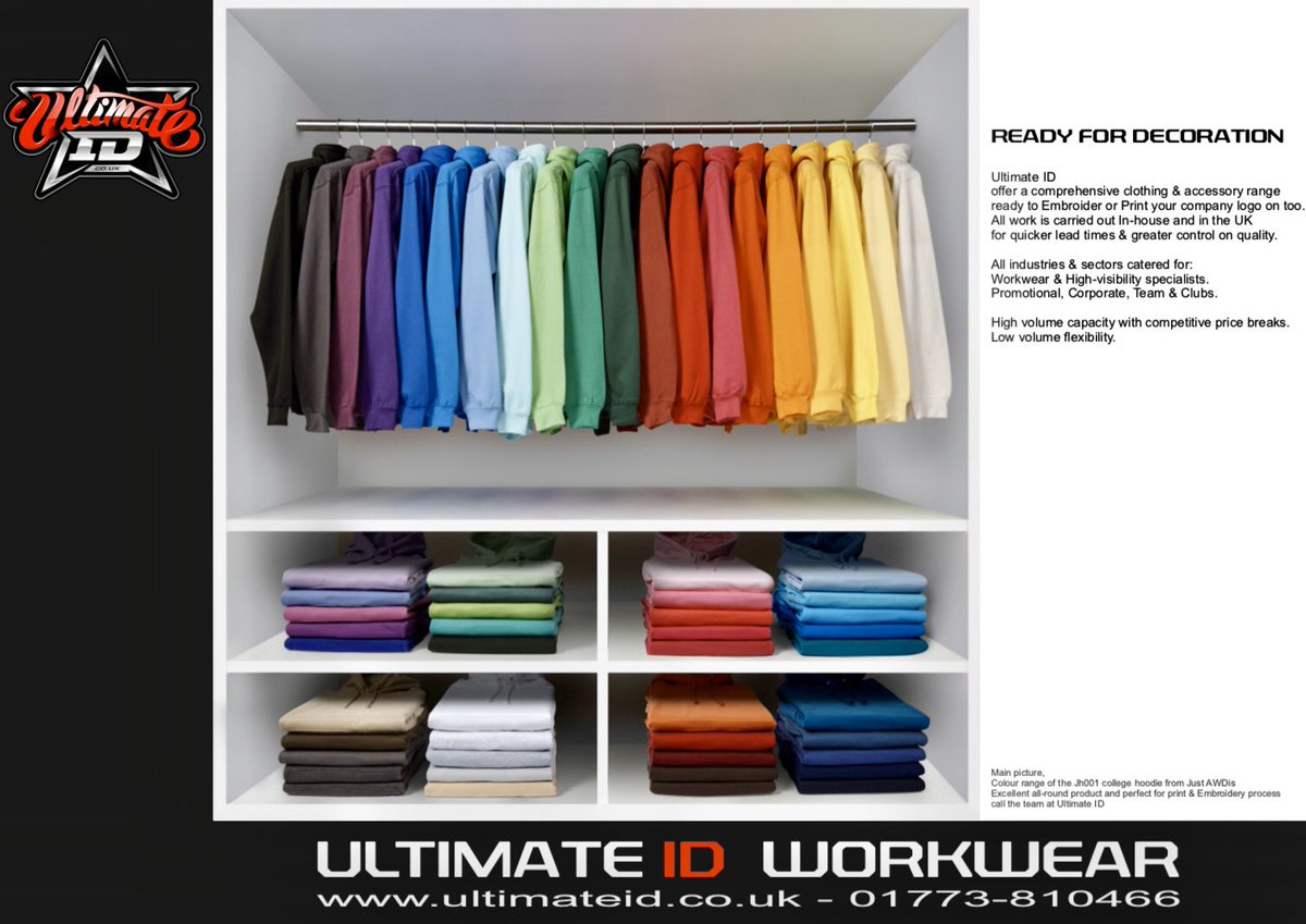 ultimateid's tweet image. For sectors taking extra staff on supporting the current situation we’re still working, for a quick turnaround on  #Workwear &amp;amp;
PPE Clothing give us a call👕🦺🧤🧢

We operate from a self contained family only run production facility📍#Nottinghamshire with nationwide distribution