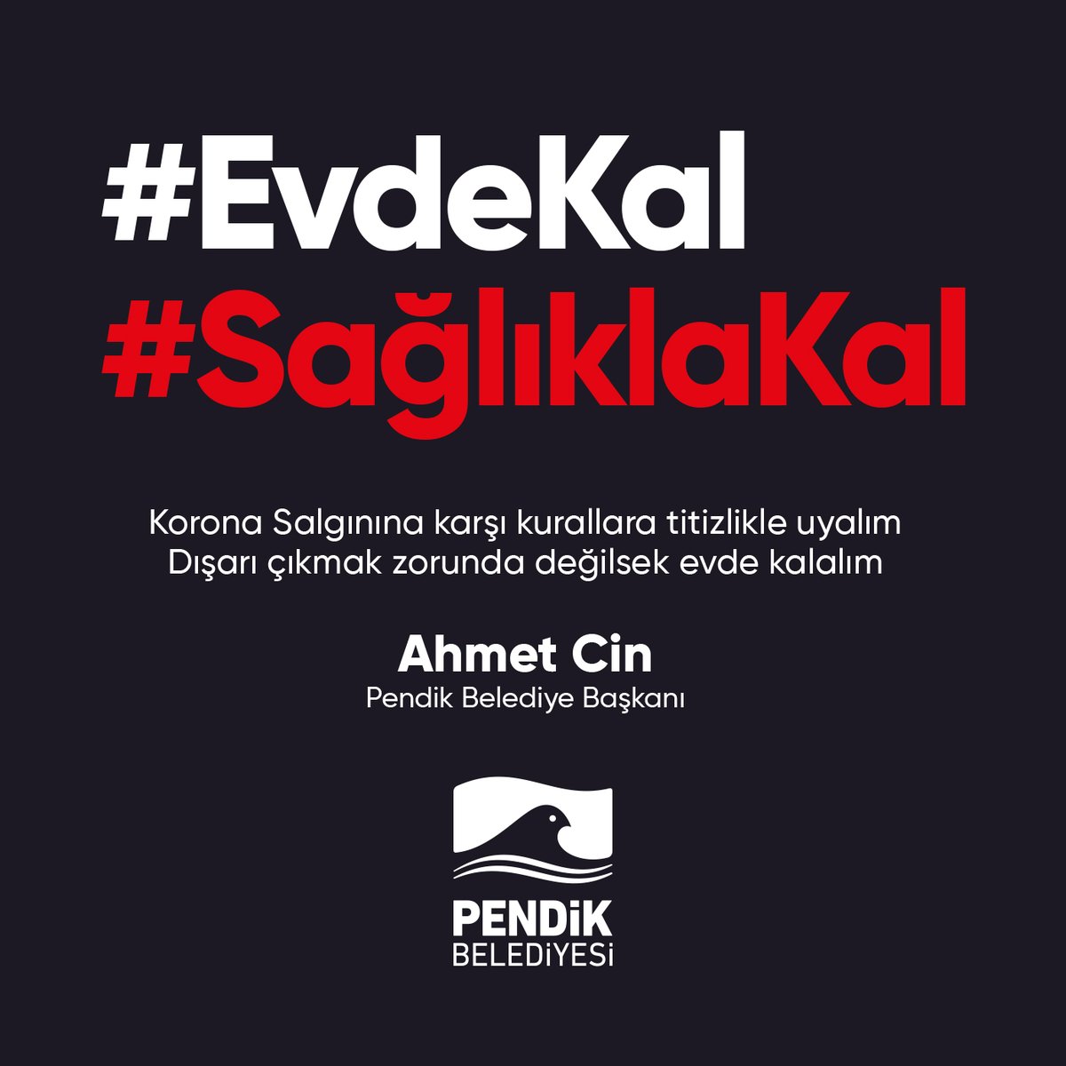 #EvdeKal
#SağlıklaKal

Korona Salgınına karşı kurallara titizlikle uyalım. 
Dışarı çıkmak zorunda değilsek evde kalalım.