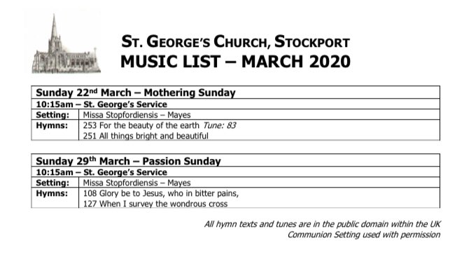 A very different scenario to normal at Church this morning. Join us at 10:15am as we live stream our Sunday Eucharist. facebook.com/stgeorgeschurc…