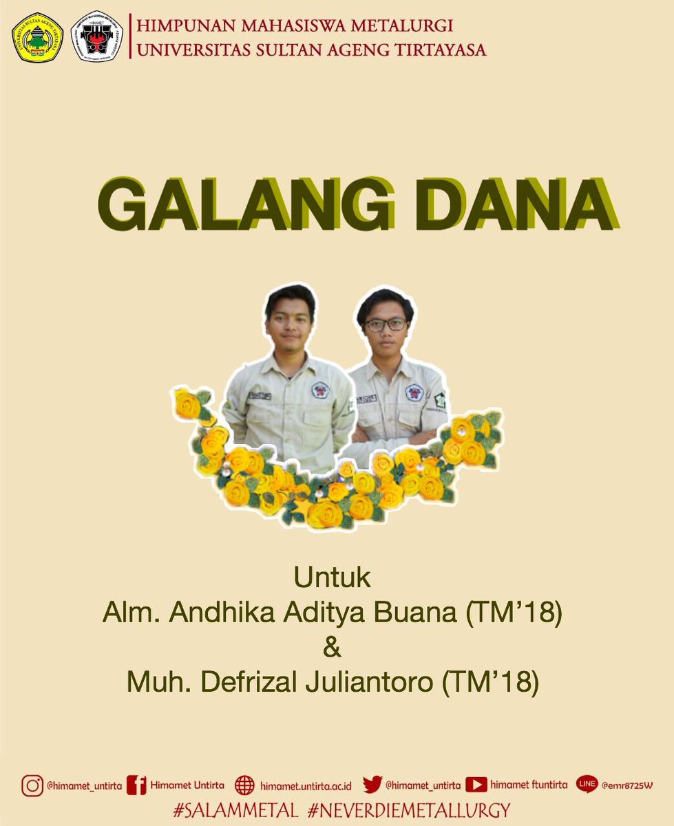 Himamet Ft Untirta On Twitter Galang Dana Himamet Ft Untirta Berduka Dua Mahasiswa Teknik Metalurgi 18 Ft Untirta Mengalami Kecelakaan Pada Minggu 15 Maret 2020 Kecelakaan Ini Mengakibatkan Andhika Aditya