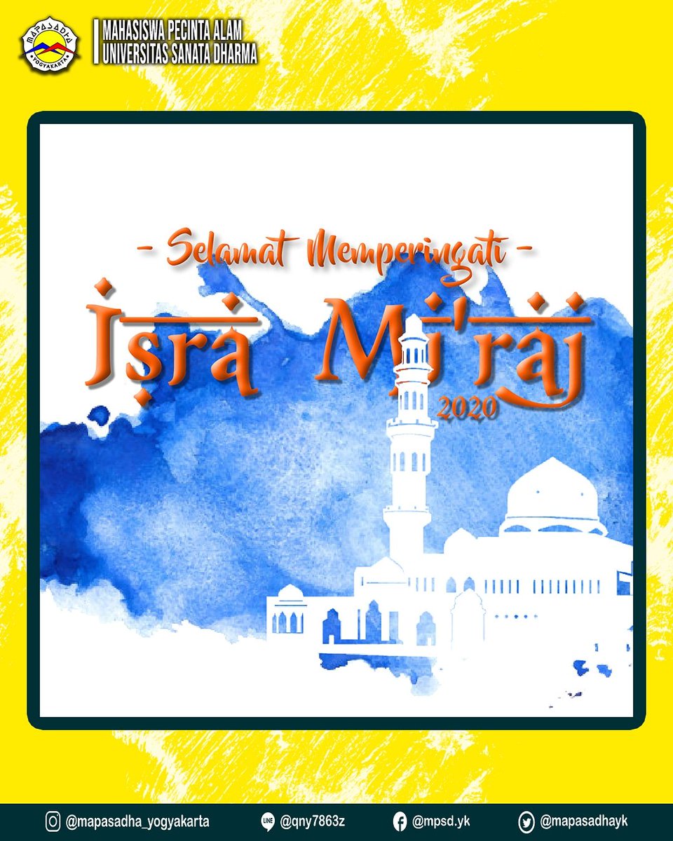 Selamat memperingati Hari Isra Mi'raj Nabi Muhammad SAW 27 Rajab 1441 H bagi umat muslim. semoga syafaat Nabi Muhammad SAW selalu menyertai kita semua. Semoga kita bisa meningkatkan kualitas iman dan ketakwaan kita.