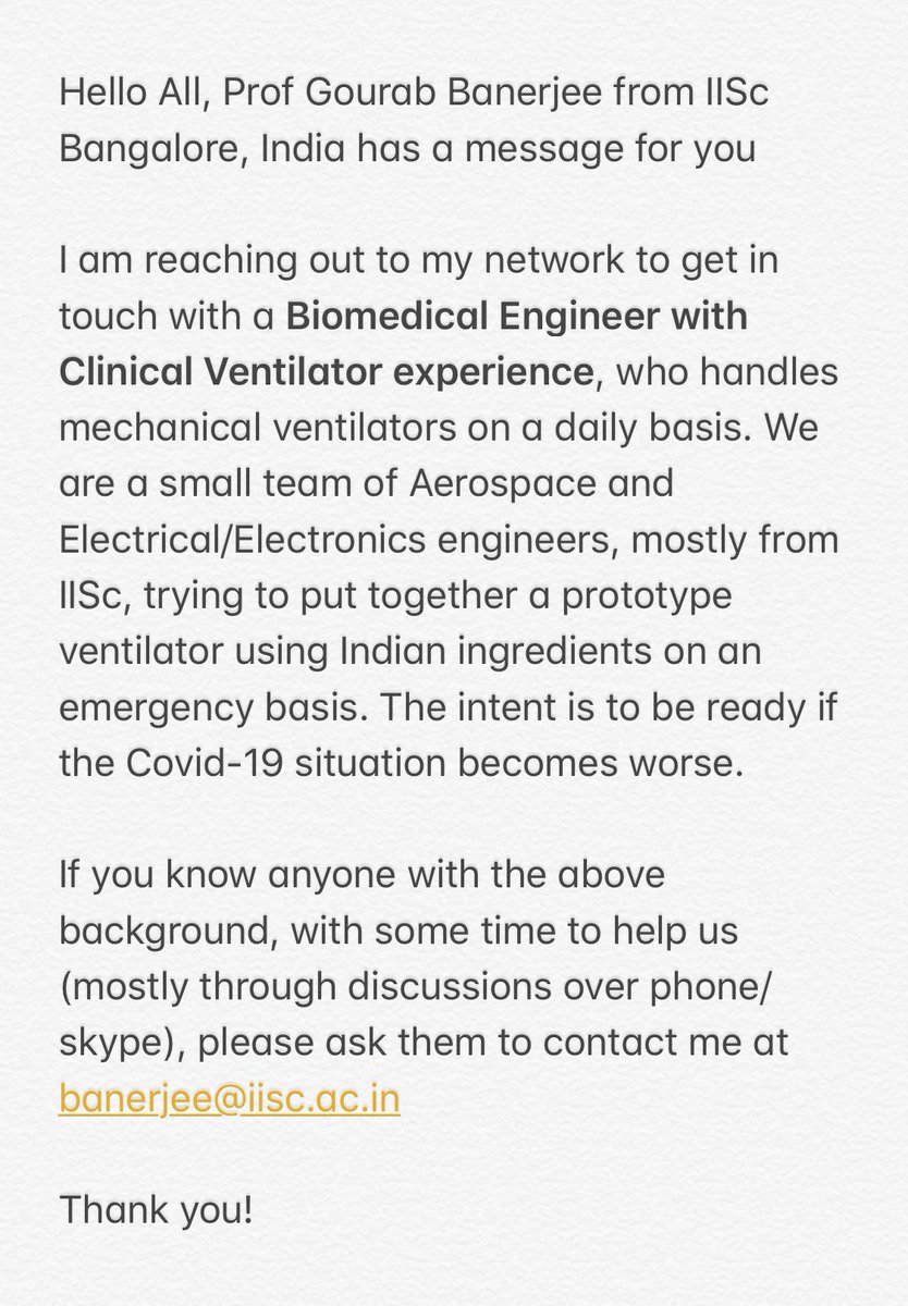 We need more Indian innovators to start building such indigenous solutions for potential ventilators shortage and other COVID cures. @Paytm commits ₹5 crore for such teams working on COVID related medical solutions.