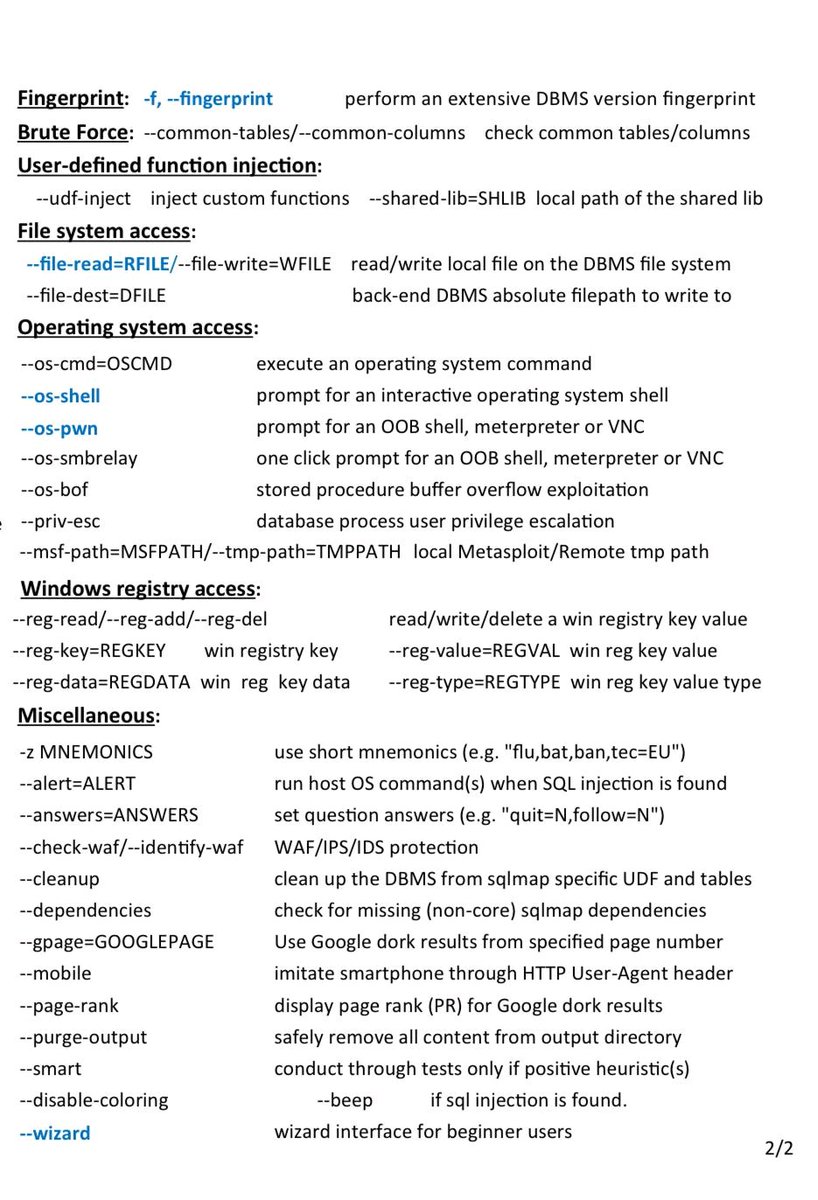 xniravx's tweet image. SQLMAP Usefull CMD
#sqlmap #hack #websites #bug #BugBounty #bugbountytip