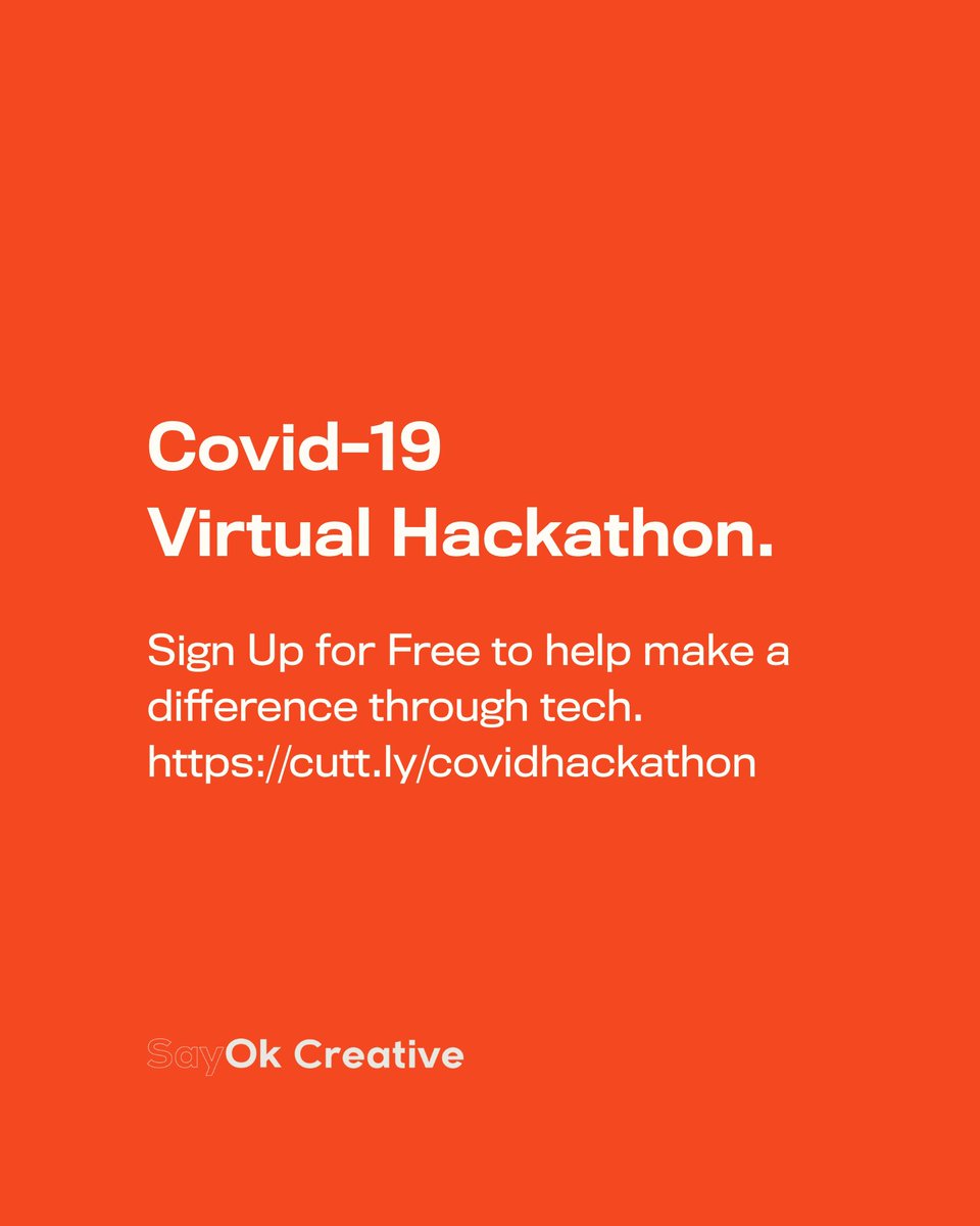 JaydenSzekely's tweet image. Who is interested in helping fight Covid-19 through tech and innovation?

Sign up today at cutt.ly/covidhackathon 

#hackathon #hackathons #virtualhackathon #covid_19 #innovation #covid19hackathon #designer #developer