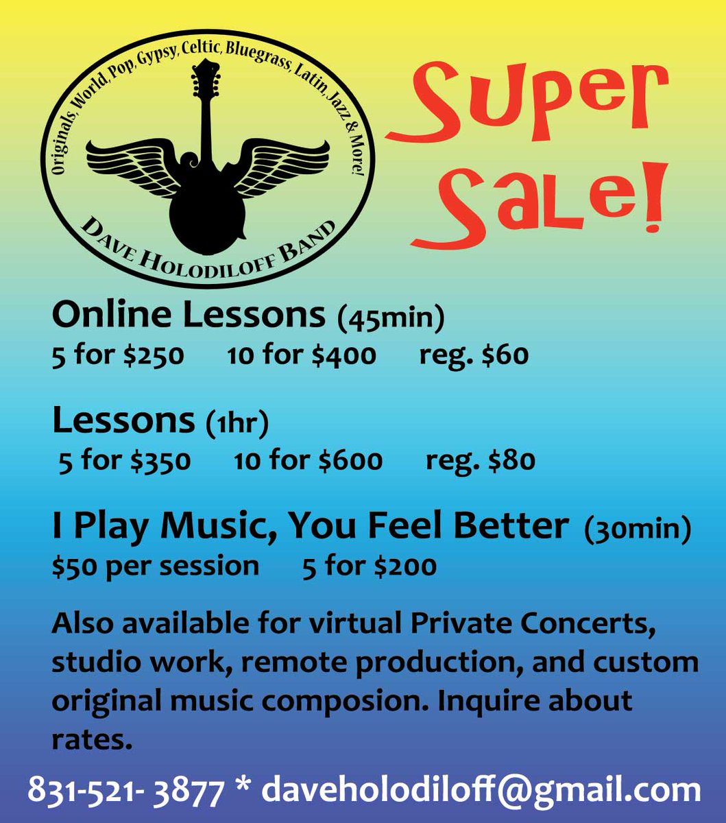 DaveHolodiloff's tweet photo. Alone Together: Sharing Good Vibrations Online Concert Sunday - https://t.co/fu1UgIwAmD https://t.co/nuCoabAdsU