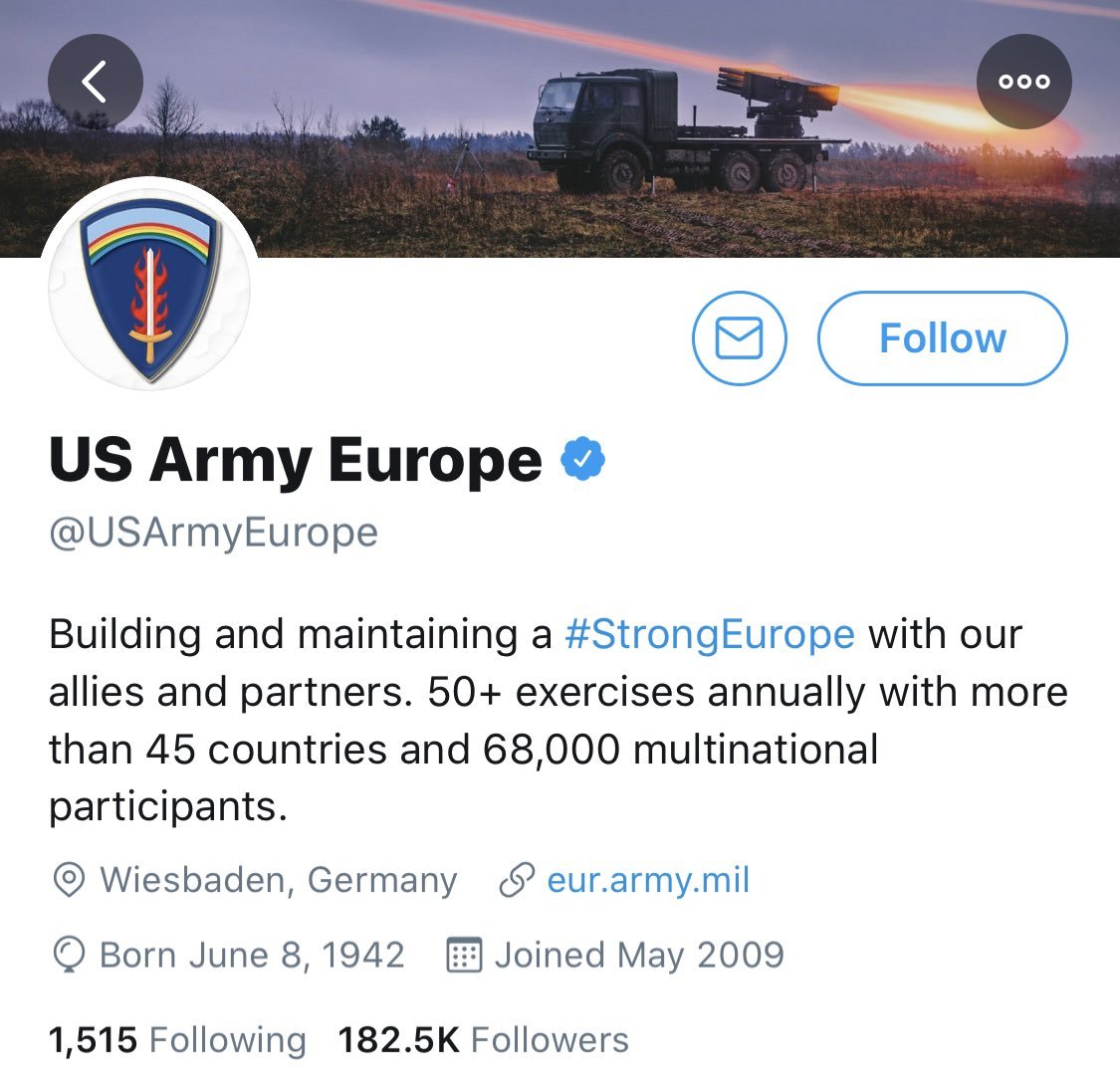 2.  #QAnon The US Army Europe just changed their profile picture to a flaming sword.