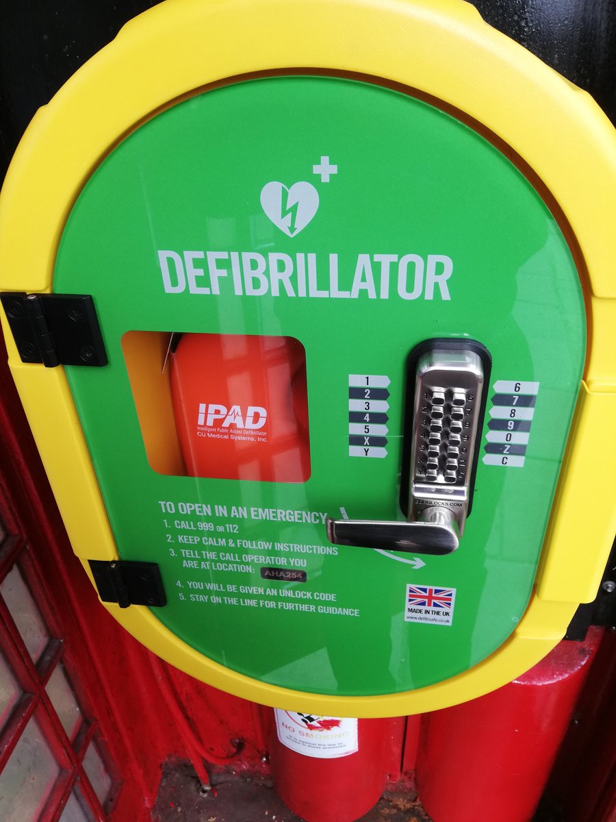Street Angels York have adopted the last remaining red phone box in York &amp; had a defib installed. This is thanks to the kind people who have donated towards our work.  Thanks to <a href="/YorkBID/">York</a> for the signage etc. Keep safe all. X #staysafe