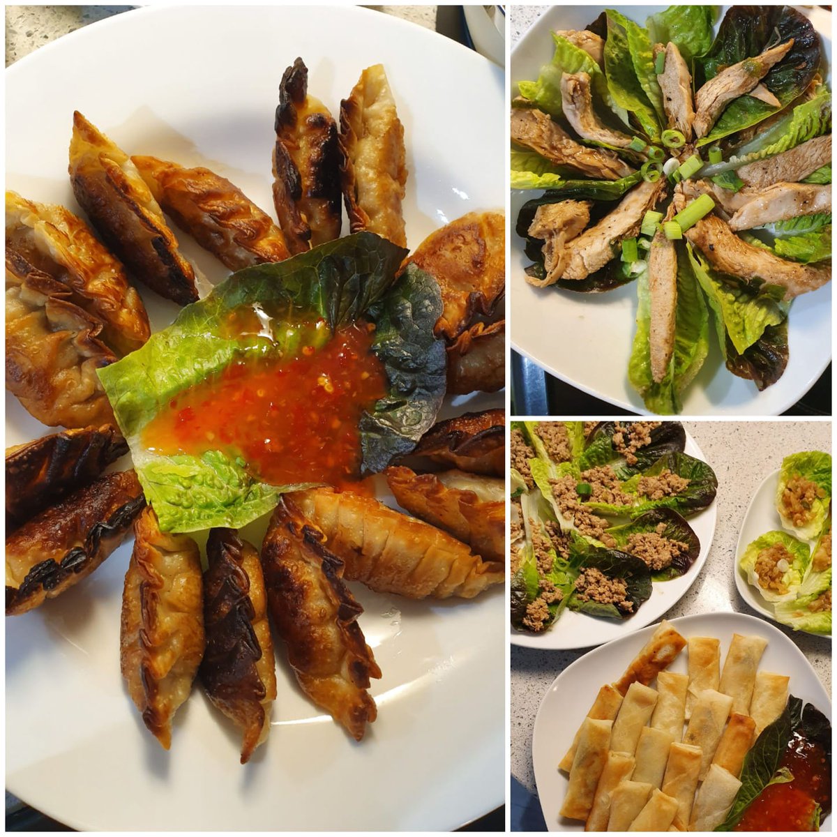 ChefYinJohnson's tweet photo. #Fusion #Appetiser #yucsung #lettucewraps #pork #dumplings #wortips #springrolls https://t.co/zDrODvUmPX