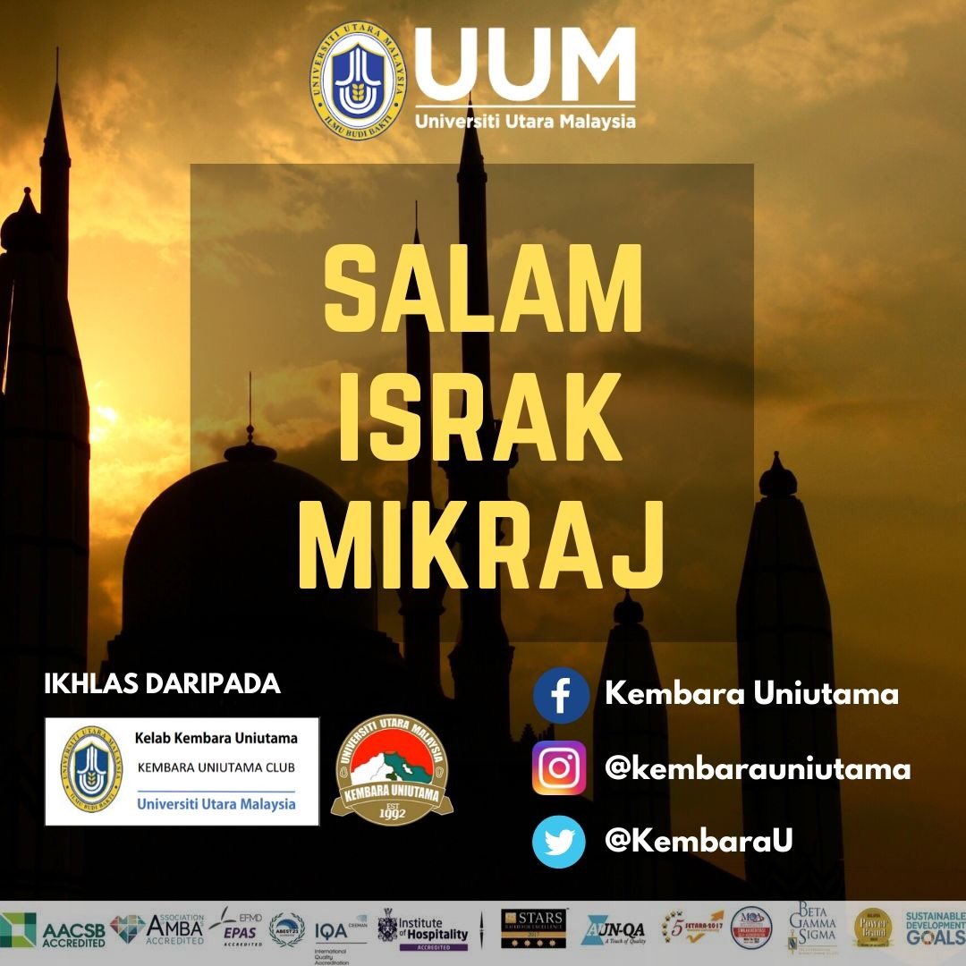 KembaraU's tweet image. Assalamualaikum, Salam Kembara Kembali Menyinar ✨🏔

Kami daripada Kelab Kembara Uniutama ingin mengucapkan Selamat Menyambut Israk &amp;amp; Mikraj 1441H kepada semua warga UUM dan seluruh umat islam. 

#KembaraUniutama
#TaketheChallenge
#GetTheExperience
#EnjoyTheEnvironment
